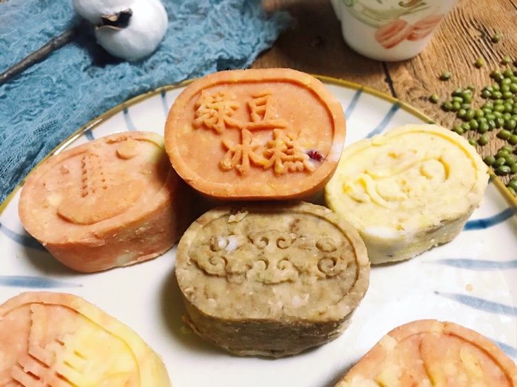 山药蔓越莓馅绿豆糕❤️图2