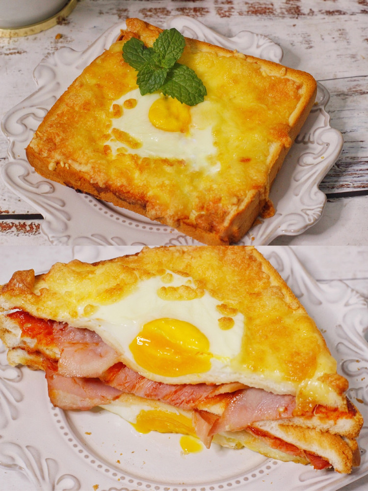 懒人早餐💯爆浆鸡蛋芝士吐司，比披萨好吃图3