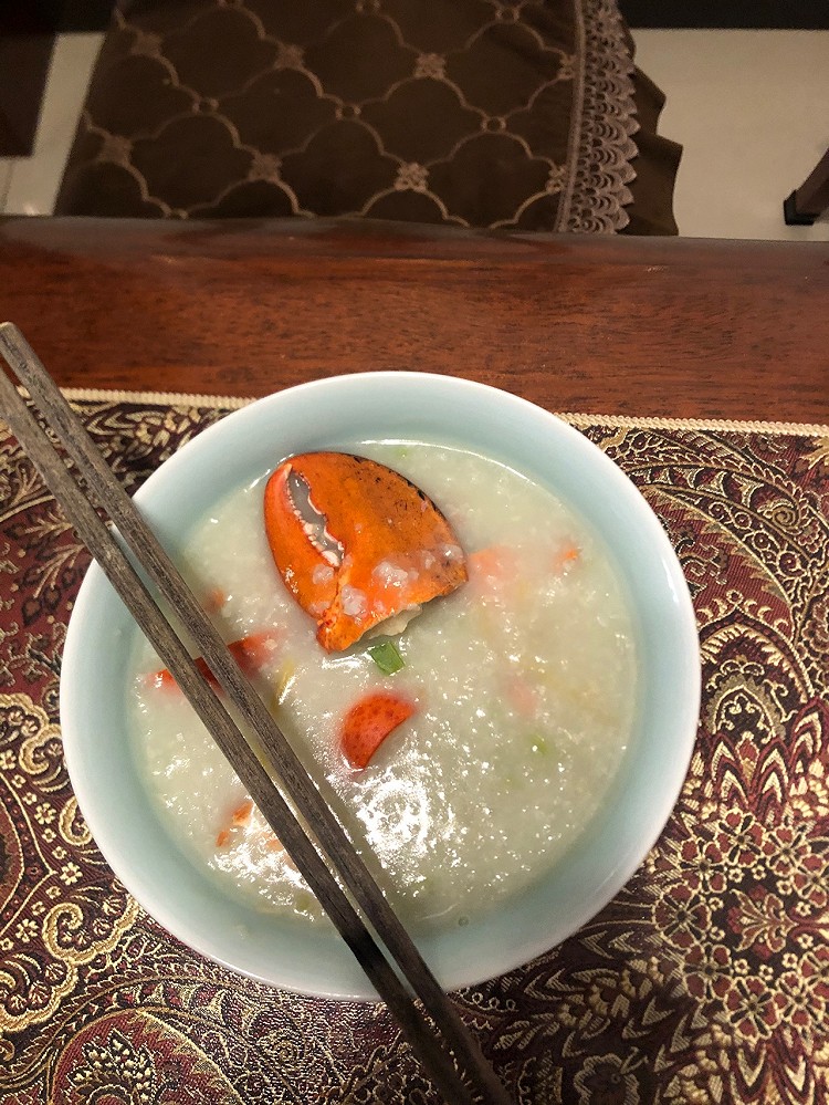 再次的丰盛早餐-波士顿龙虾煲粥图1