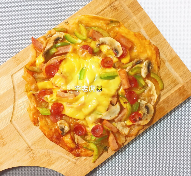 🍕超满足感的手抓饼芝士披萨🍕图8