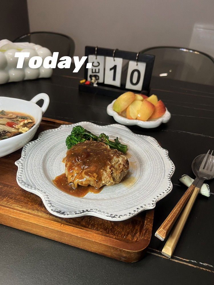 ◡̈⃝  🍎* ੈ✩‧₊˚ ᴍᴏʀɴɪɴg番茄疙瘩汤+脆皮土豆丝牛肉饼～图5