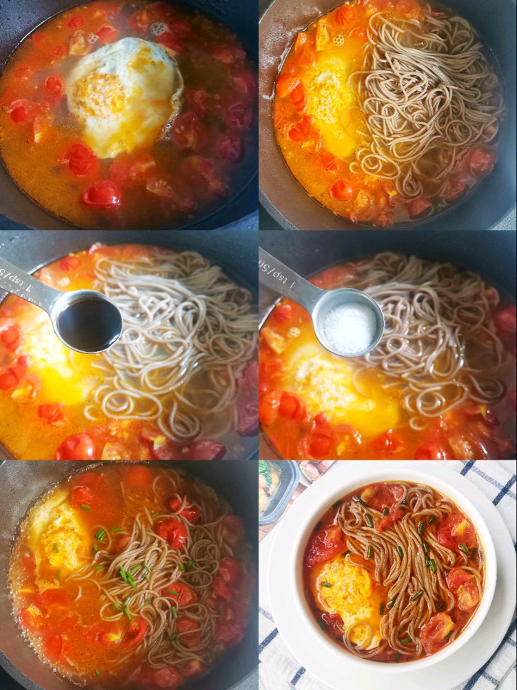 ㊙️鲜香味美的番茄鸡蛋荞麦面，汤汁浓郁巨好吃～图4