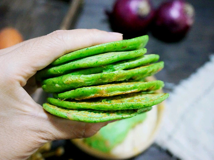 菠菜早餐饼图2