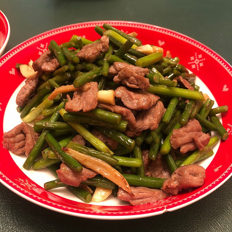 豆豉鲮鱼油麦菜/蒜薹肉丝图2