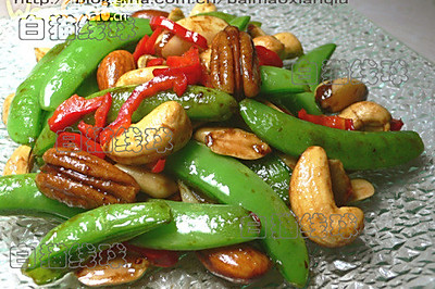 果仁甜豆：可口的风味素食