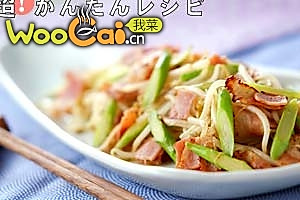 アスパラとベーコンの和風炒め