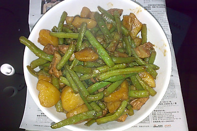 土豆炖豆角