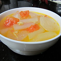 虾米冬瓜西红柿汤的做法图解7