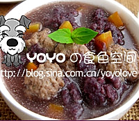 紫米疙瘩肉丸汤的做法图解4