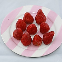 爱心草莓大福的做法图解1